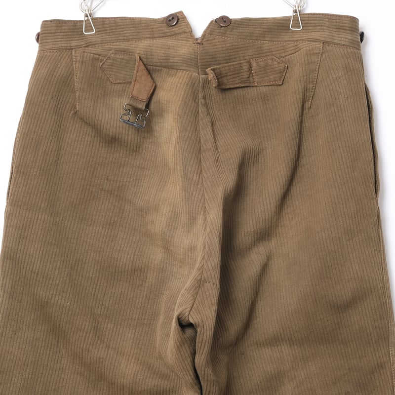 30s〜40s ピケパンツ 30s〜40s ピケパンツ 30-40s France Vintage Brown Cotton Pique Trouse