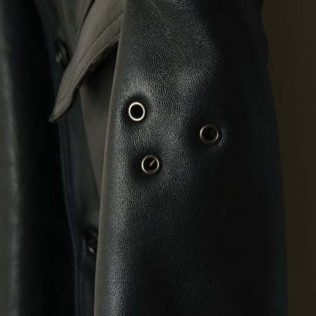 70s French Vintage Leather Jacket (Corbusier Jacket)-BrownCheck