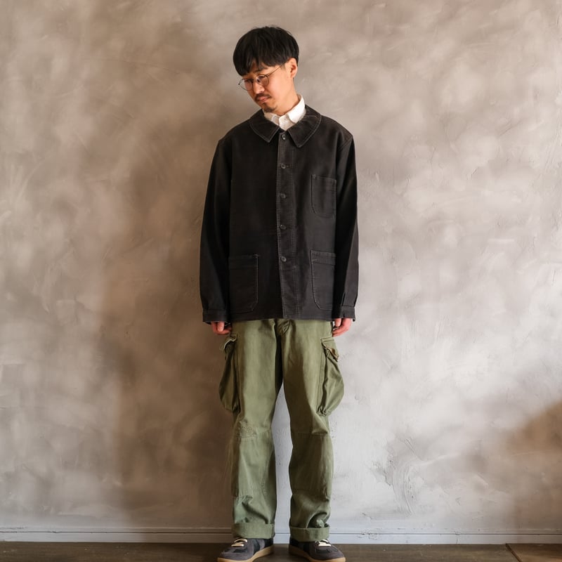 50s Dubre&Deverchere Black Moleskin Jacket | U