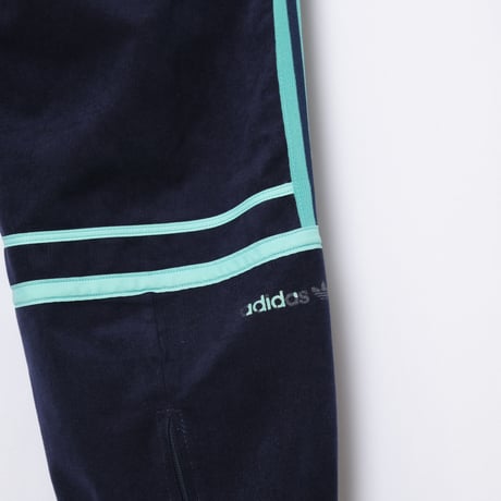 80s Vintage adidas Ventex Track Trousers Navy × Light Green