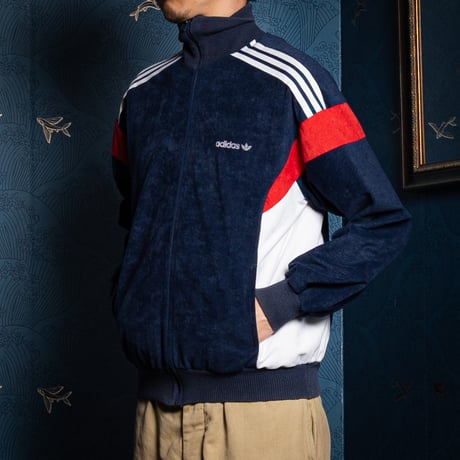 80s Vintage adidas Ventex Track Jacket Model Challenger Navy × Red (Made in France)168