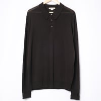 00s- JOHN SMEDLEY Merino Wool Knit Polo（Made in England）