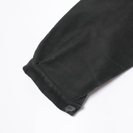 40-50s France Vintage Le Mont Sant Michel Black Moleskin Work Jacket Size 48