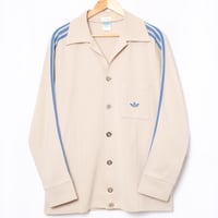 70-80s Vintage adidas Metal Button Knit Jacket Beige (Made in West Germany)