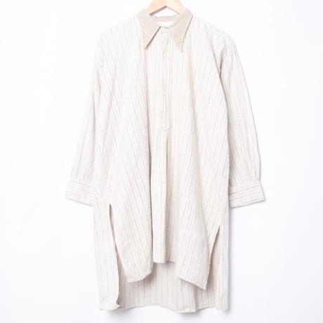 30-40s France Vintage Granpa Striped Shirt