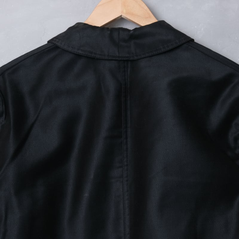 40-50s BEAU-FORT Black Moleskin Jacket Dead Sto 40-50s BEAU-FORT Black Moleskin Jacket Dead Sto