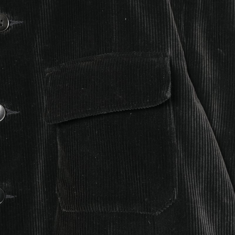 40-50s France Vintage Black Corduroy Jacket | U
