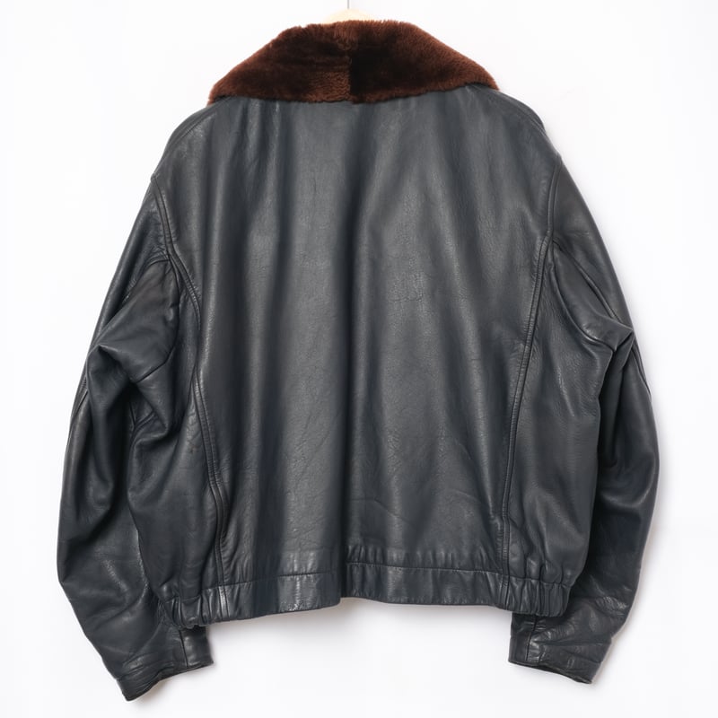 French Army Pilot Leather Jacket (Navy) | Ugla