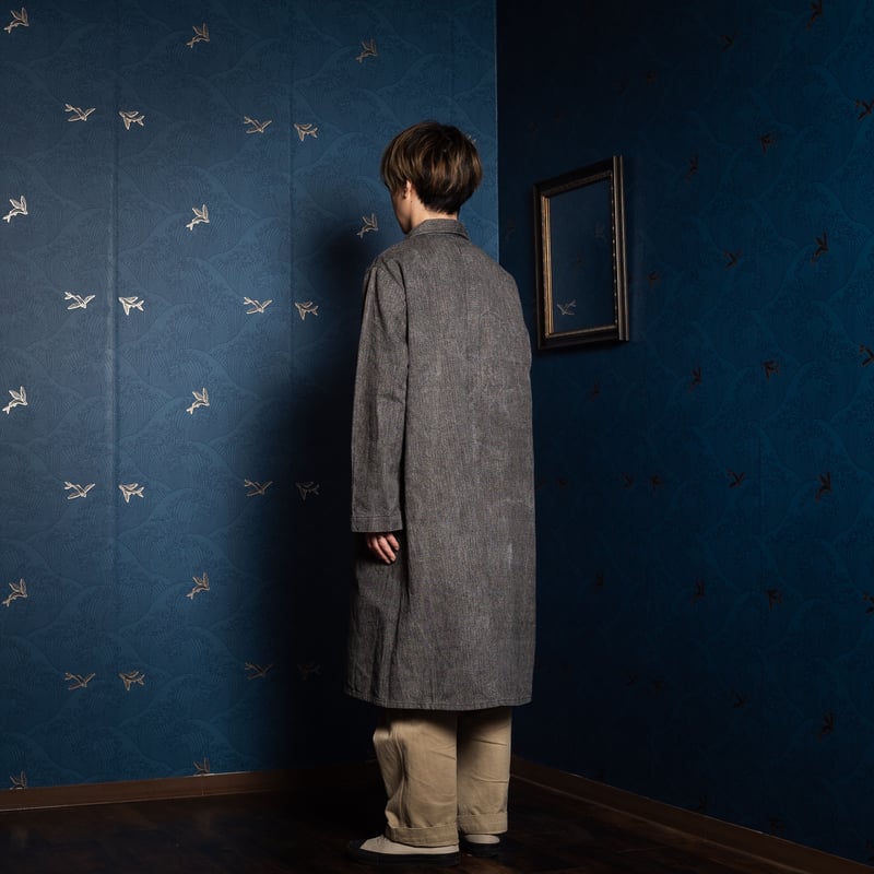 50-60s French Vintage HBT Black Chambray Ateli