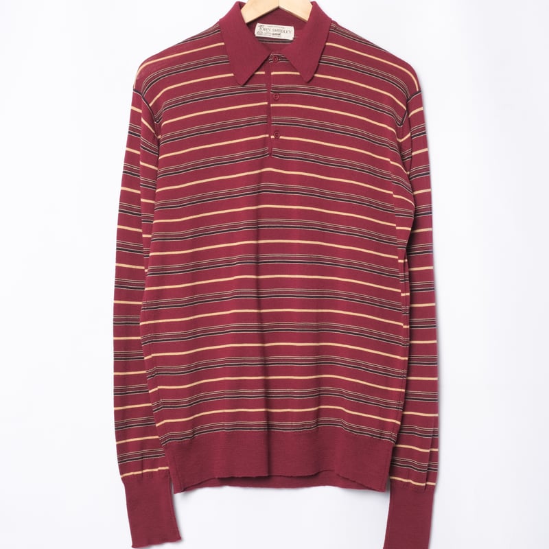 70s JOHN SMEDLEY Merino Wool Knit Polo Shirt Bu