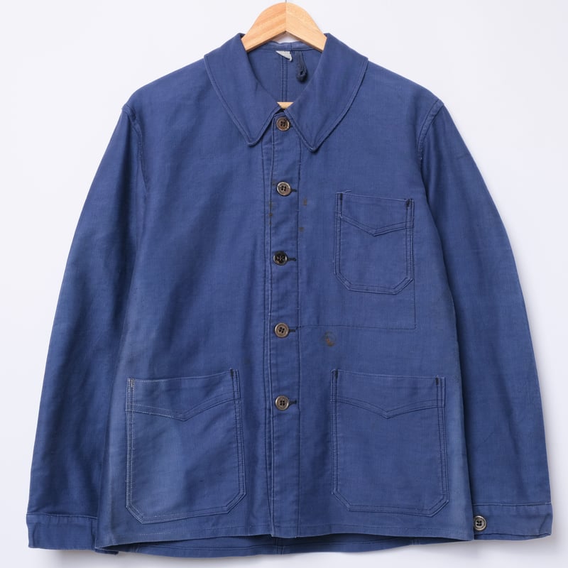 30-40s Frence Vintage KONEKO Blue Moleskin Jack 30-40s Frence Vintage KONEKO Blue Moleskin Jack