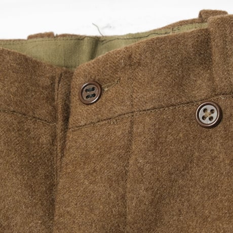 50s French Army Wool Trousers Size 25 Dead Stock