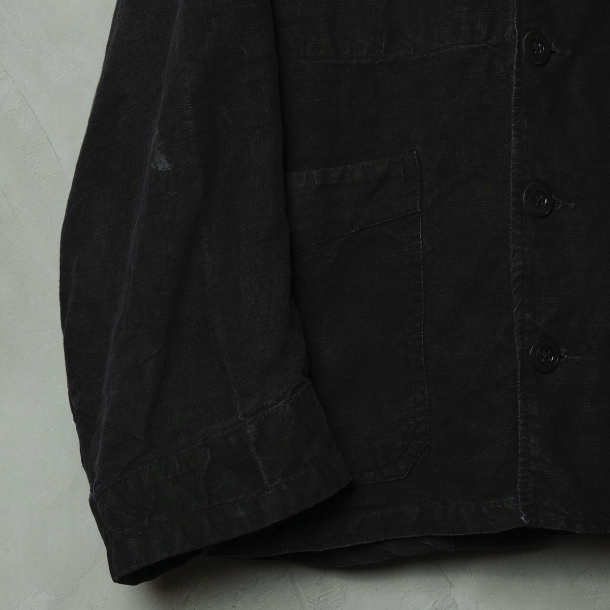 40s50s French Vintage VETRA Black Linen Double 40s50s French Vintage VETRA Black Linen Double