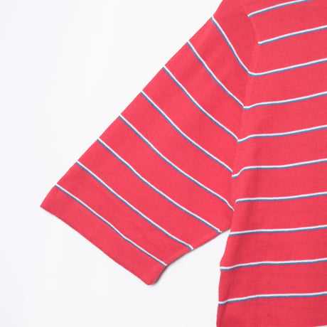 80s JOHN SMEDLEY Sea Island Cotton Half sleeves Polo Shirt Red（Made in England)
