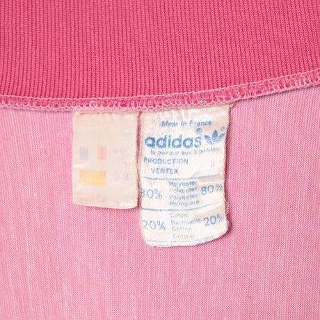 70-80s Vintage adidas Ventex Velours Track Jacket Pink (Made in France)