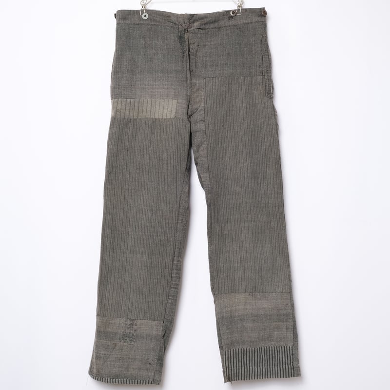 30-40s French Vintage HBT Black Chambray Trouse...