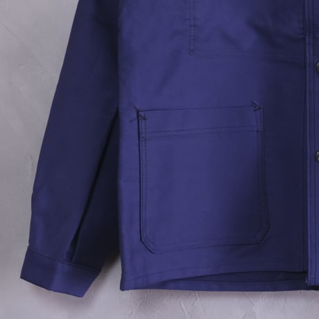 40-50s Dubre&Deverchere Blue Moleskin Jacket Dead Stock ②