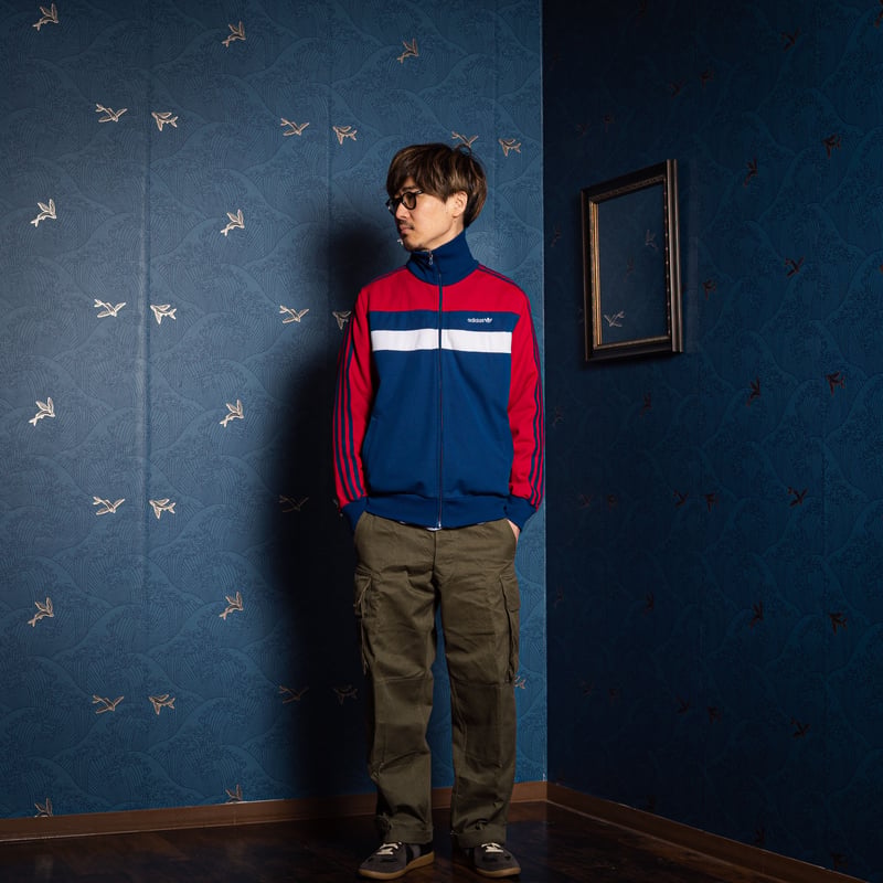 80s Vintage adidas Track Jacket Navy × Red | Ug