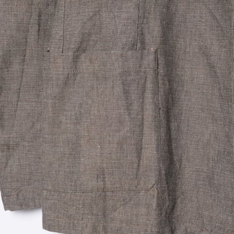 50-60s France Vintage Canvas Black Chambray Tailored Jacket 52