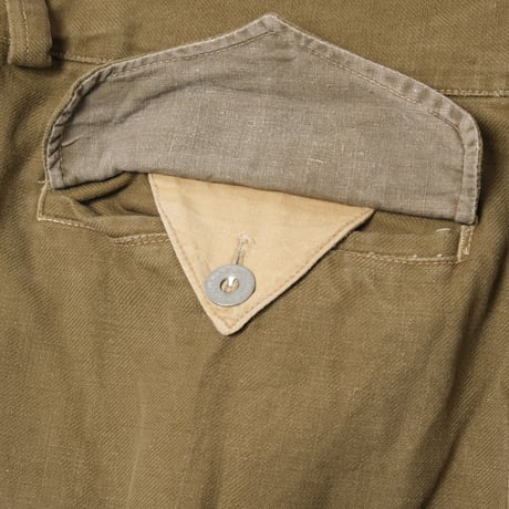 French Army M47 Trousers Early 比翼 Metal Button Size 13-4
