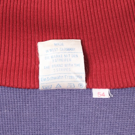 70-80s Vintage adidas Track Jacket Bordeaux × Navy (Made in West Germany)