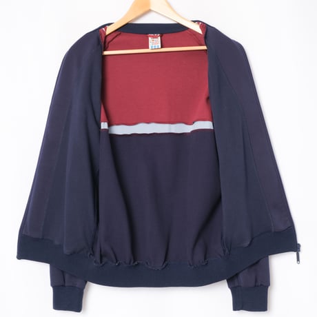 80s Vintage adidas Track Jacket Navy × Bordeaux (Made in Hungaria）