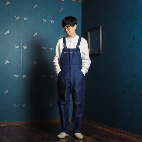 40-50s French Vintage Le MontSt Michel Moleskin Overalls Dead Stock