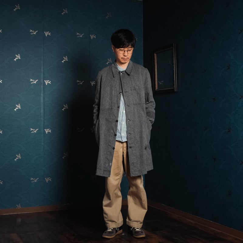 40-50s French Vintage Black Chambray Atelier C