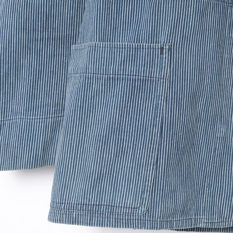 -30s France Vintage ETAT Belle Jardiniere Indigo Striped Work Jacket