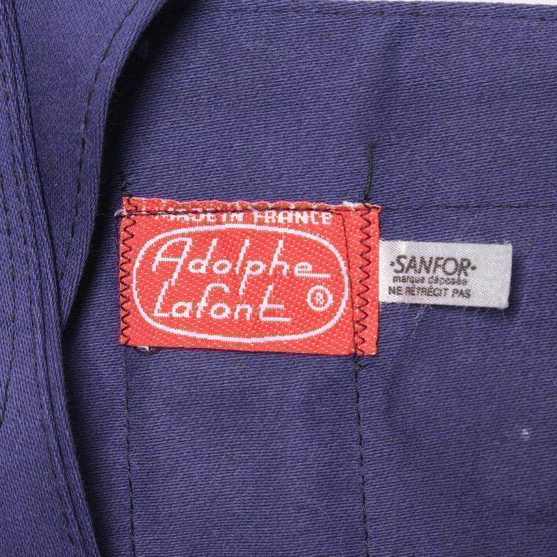 50s ADOLPHE LAFONT モールスキン　ブルー　オーバーオール　古着 50s-60s France Vintage Adolphe Lafont Blue Mol