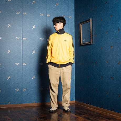 70-80s Vintage adidas Track Jacket Yellow × Black (Made in France)