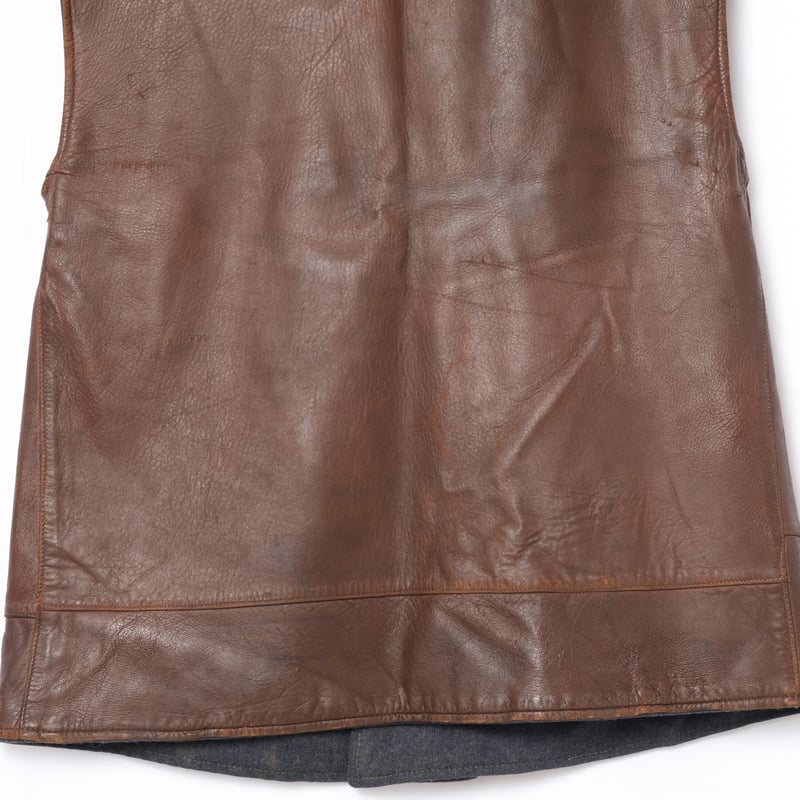 40s British Army Jerkin Leather Vest Size 2 | U