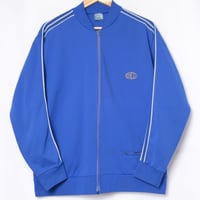60s Vintage adidas Ventex Collarless Track Jacket Early World Mark Blue (Made in France)