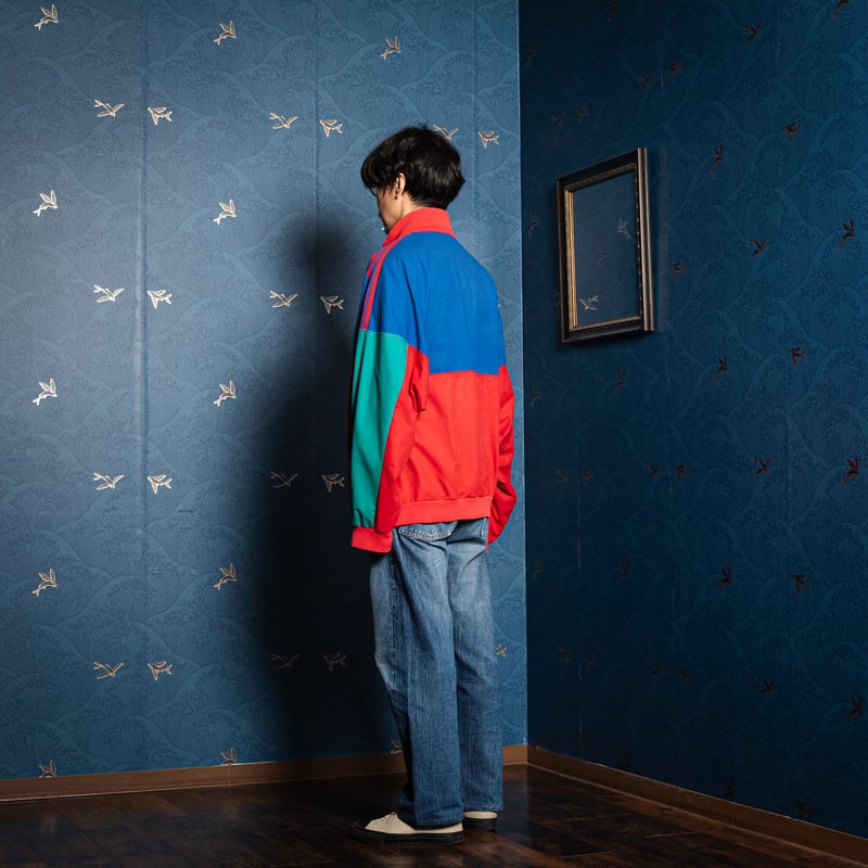 80s Vintage adidas Ventex Track Jacket Red × Bl