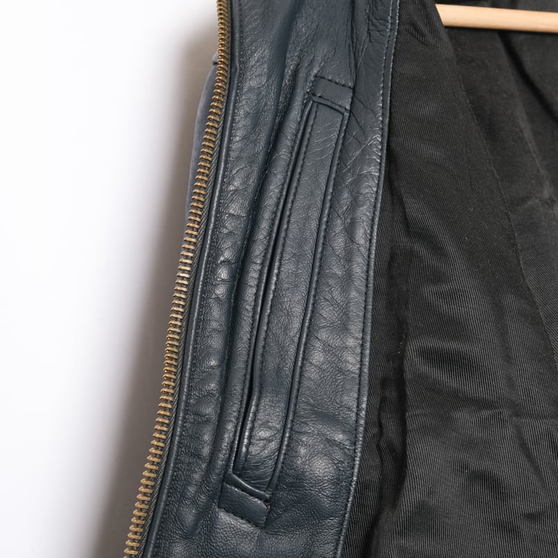 70s-80s French Army VTN Pilot Leather Jacket Si