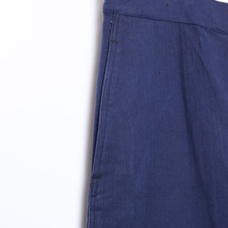French Army HBT Mechanic Trousers Wood Buttons Dead Stock