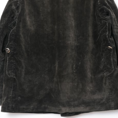 40-50s France Vintage La Favorite Dark Brown Corduroy Hunting Jacket