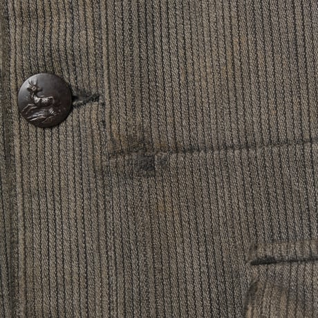 30-40s France Vintage EGAN Cotton Pique Hunting Jacket