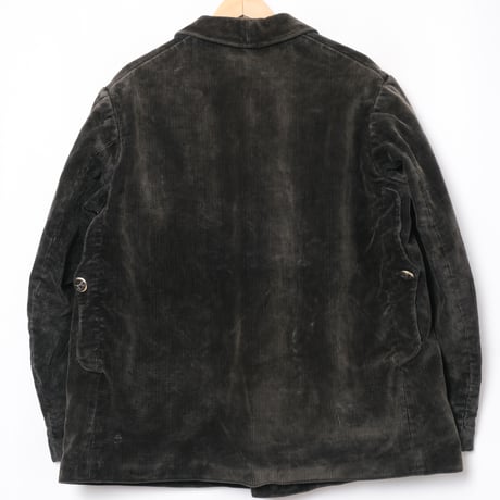 40-50s France Vintage La Favorite Dark Brown Corduroy Hunting Jacket