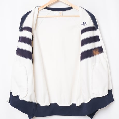 70-80s Vintage adidas Ventex Track Jacket Model  First White×Navy (Made in France)