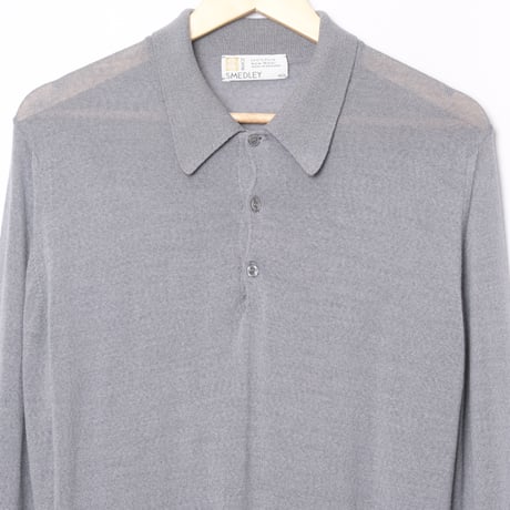 90s JOHN SMEDLEY Merino Wool Knit Polo（Made in England)