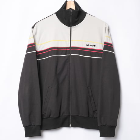 70-80s Vintage adidas Ventex Track Jacket Black × Light Gray(Made in France)