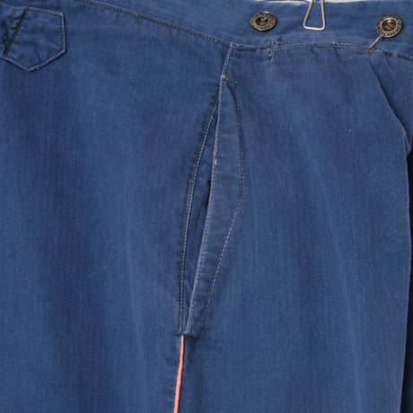 -30s France Vintage Fireman HBT Cotton Trousers