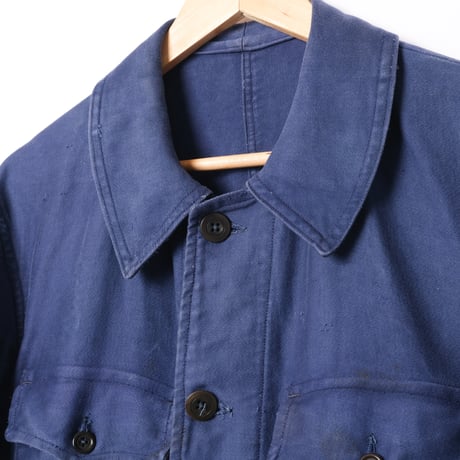 40-50s France Vintage Blue Moleskin all ln One