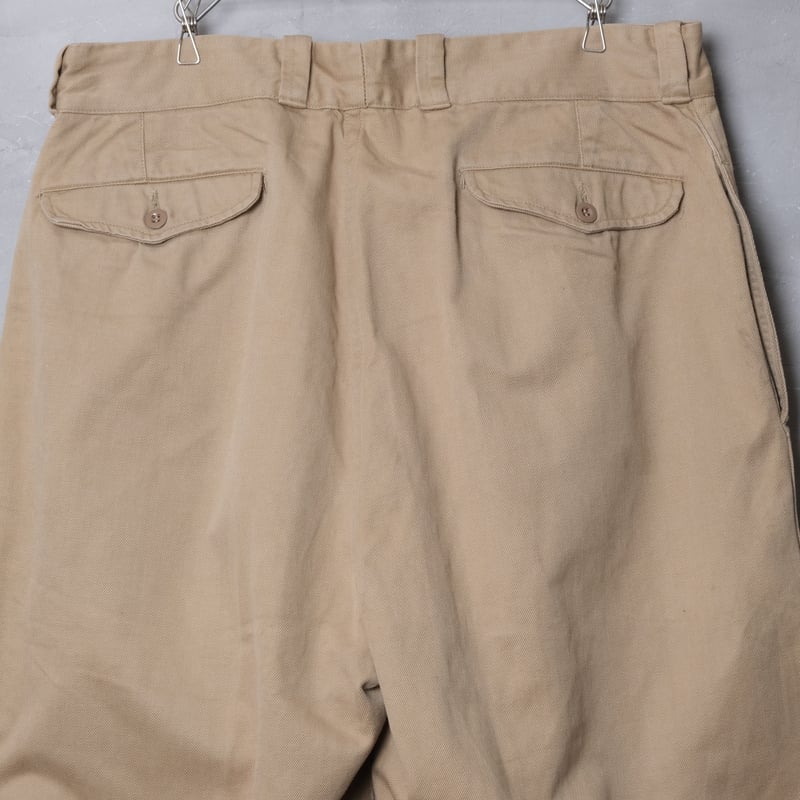 50s French Army M52 size35 後期型 DEADSTOCK FRENCH ARMY M52 CHINO PANTS 後期 size35 デッド