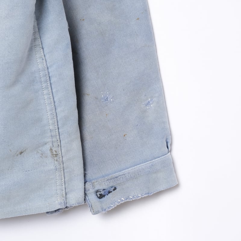 40-50s France Vintage Blue Moleskin Work Jacket