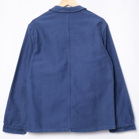 50s France Vintage Adolphe Lafont  Blue Moleskin Work Jacket
