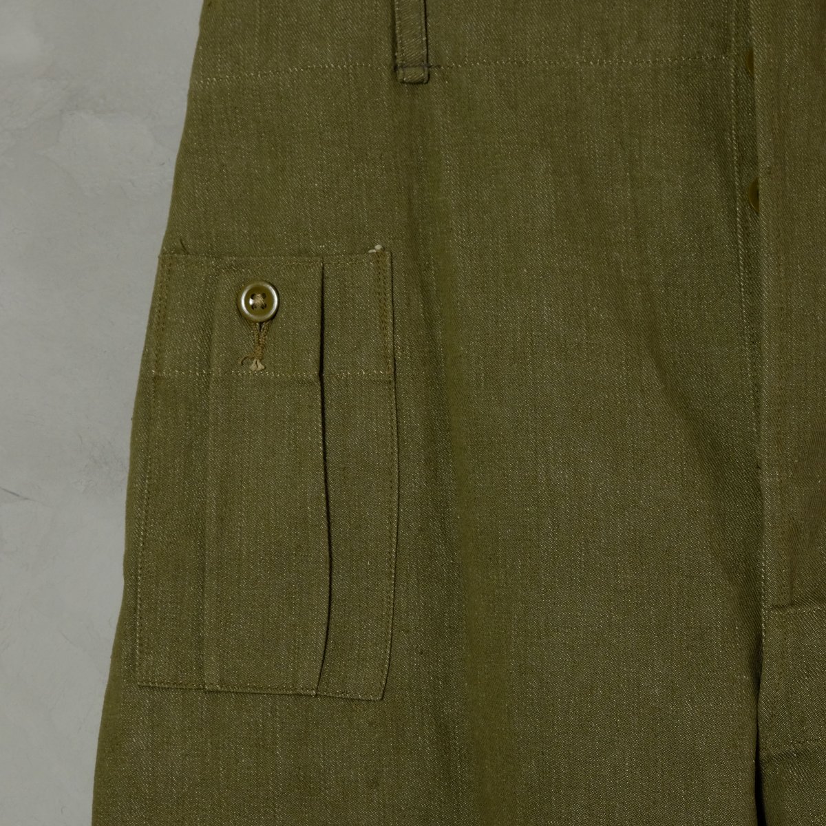 50s ヴィンテージ イギリス軍 グリーンデニムスーツ ユーロ 古着 UK 50s スイス軍 実物 インディゴ グリーン デニム ジャケット L