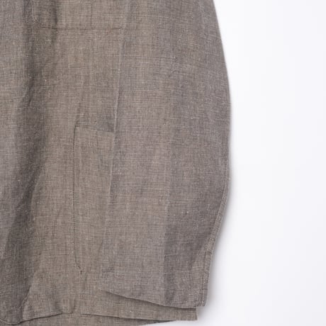 50-60s France Vintage Canvas Black Chambray Tailored Jacket 46