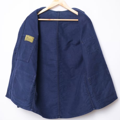 50-60s France  Vintage  Dumont d'Urville Blue Moleskin Jacket